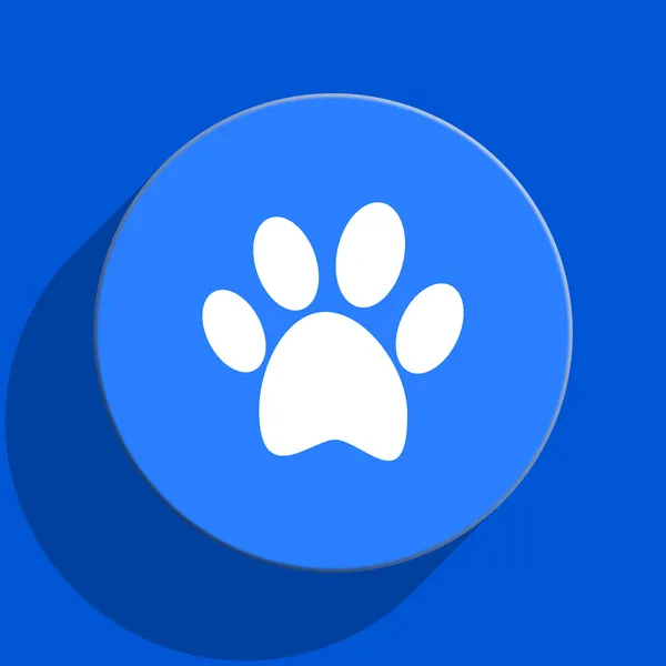 Foot blue web flat icon — Stock Photo, Image