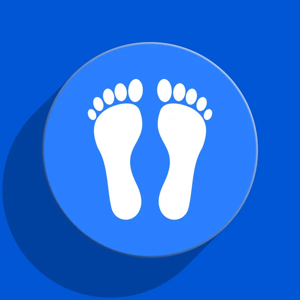 Fuß blaues Web flaches Symbol — Stockfoto