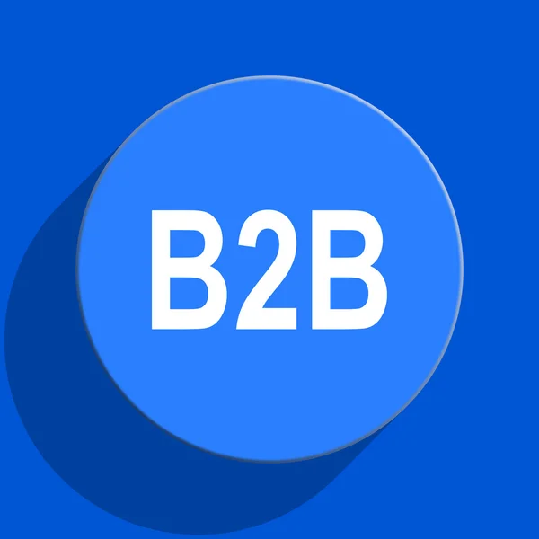 B2b синий веб-плоский значок — стоковое фото