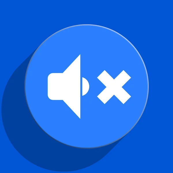 Speaker volume blue web flat icon — Stock Photo, Image