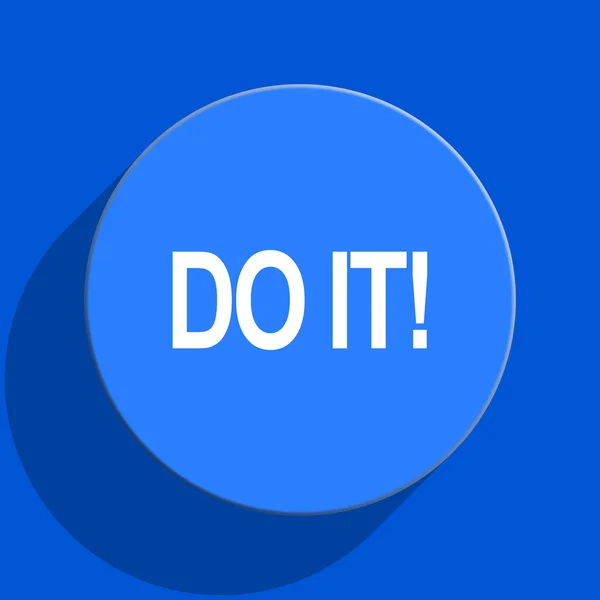 Do it blue web flat icon — Stock Photo, Image