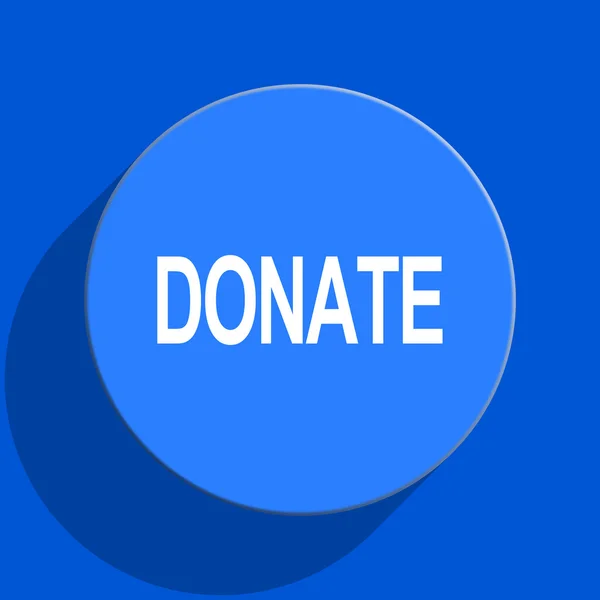 Donate blue web flat icon — Stock Photo, Image