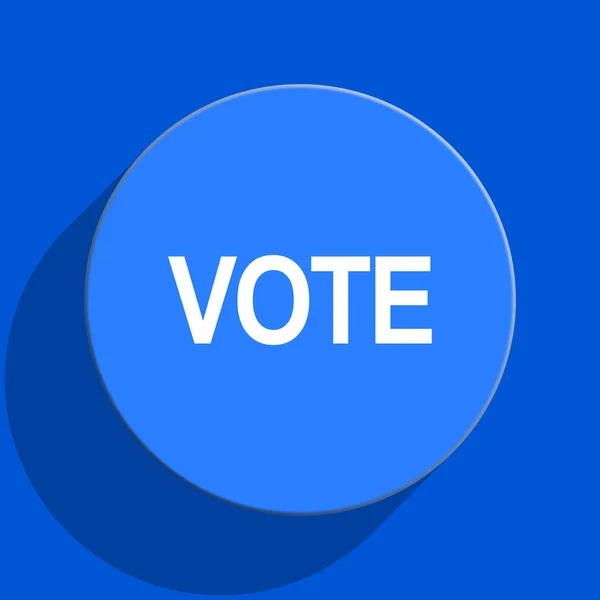 Voto azul web flat ícone — Fotografia de Stock
