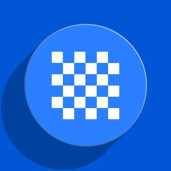 Šachy modré web ploché ikony — Stock fotografie