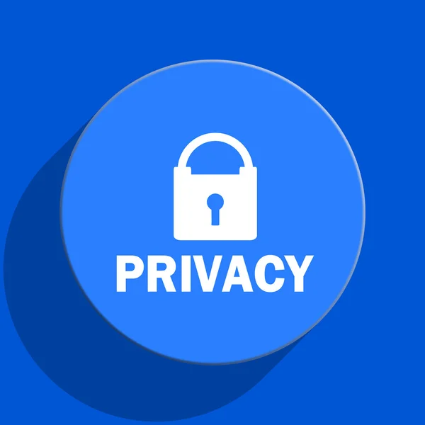 Privacy blue web flat icon — Stock Photo, Image