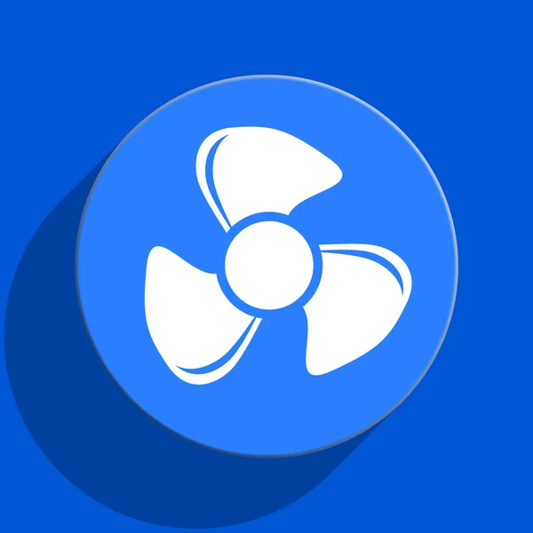 Fan blue web flat icon — Stock Photo, Image