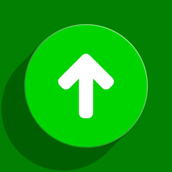 Até ícone plano verde — Fotografia de Stock