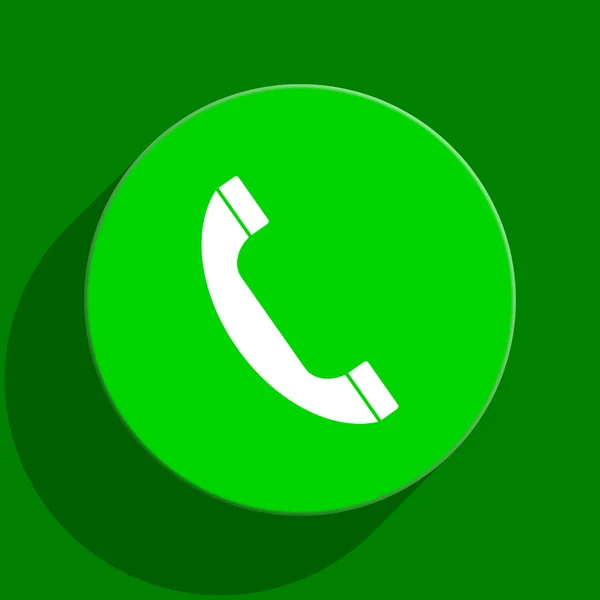 Telefon grüne flache Symbol — Stockfoto