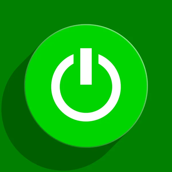 Power grüne flache Ikone — Stockfoto