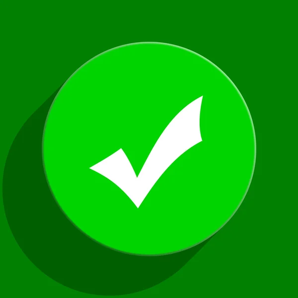 Принять зеленую плоскую икону — стоковое фото