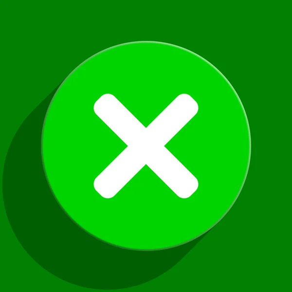 Avbryta grön platta ikon — Stockfoto