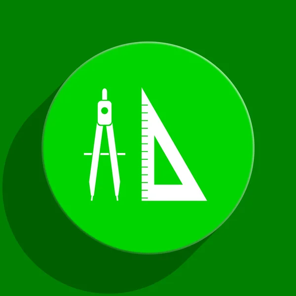 Aprender icono plano verde — Foto de Stock