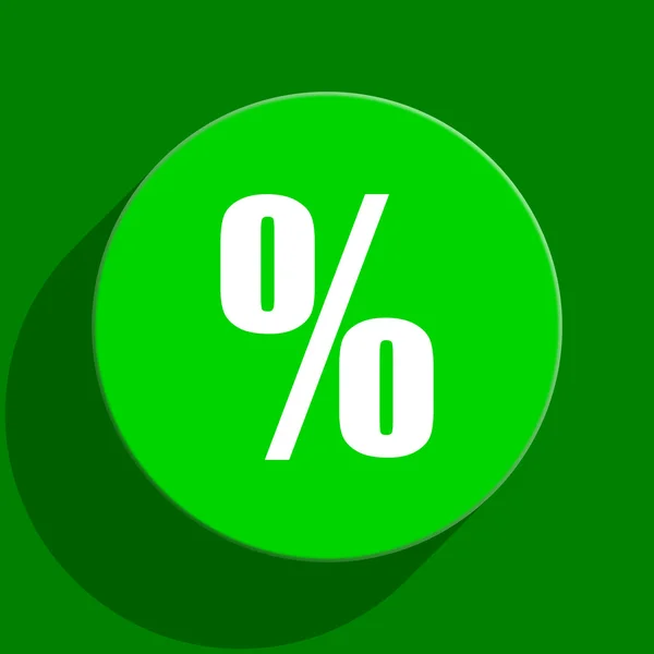 Percentage groene platte pictogram — Stockfoto