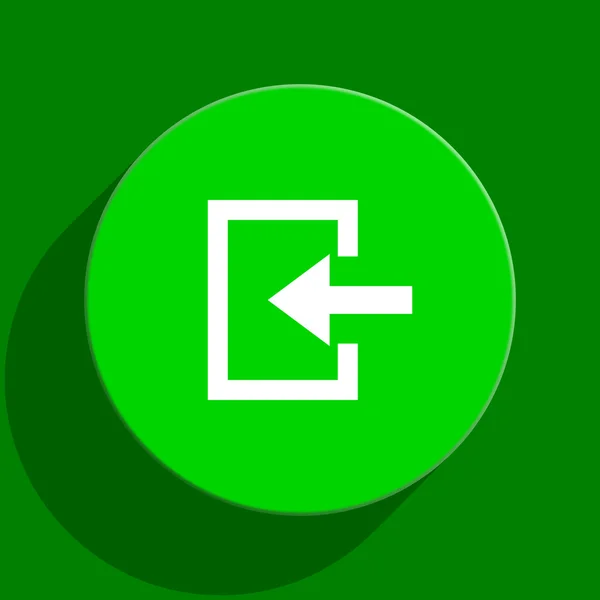 Enter green flat icon — Stock Photo, Image