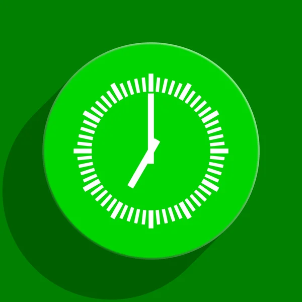 Time green flat icon — Stock Photo, Image