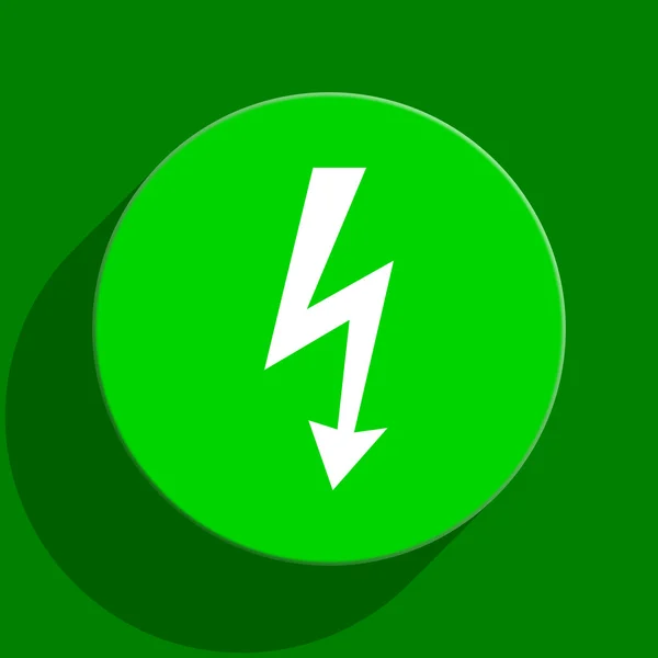 Zelený plochý ikonu — Stock fotografie