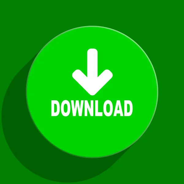 Download green flat icon — Stock Photo, Image