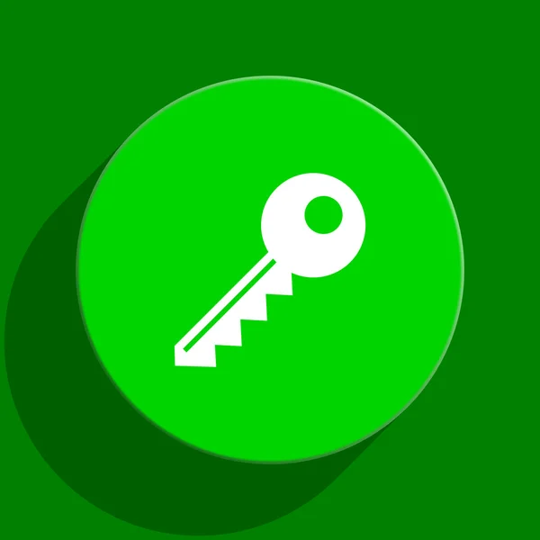 Key green flat icon — Stock Photo, Image