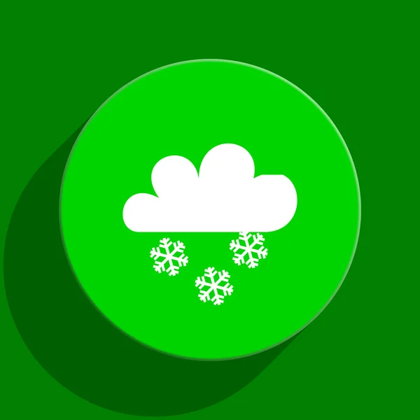 Sneeuwt groen platte pictogram — Stockfoto