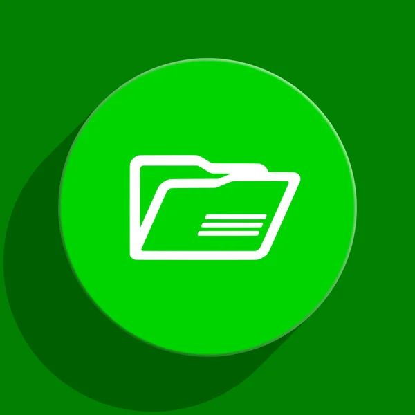 Cartella icona piatta verde — Foto Stock