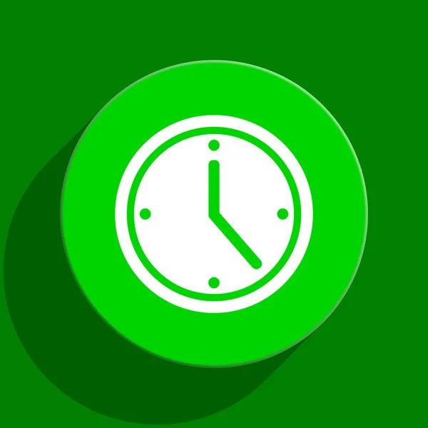 Tiempo verde icono plano —  Fotos de Stock