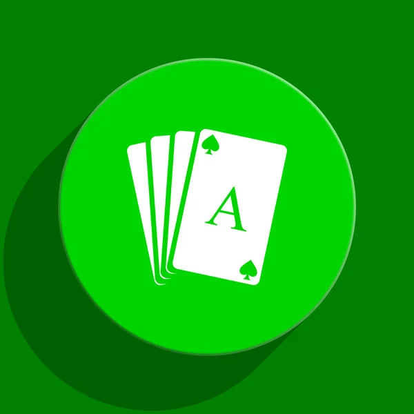 Karte grünes flaches Symbol — Stockfoto