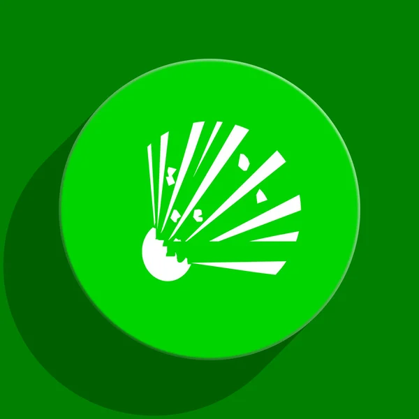 Bomb green flat icon — стоковое фото