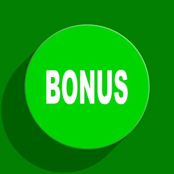 Bonus icono plano verde — Foto de Stock