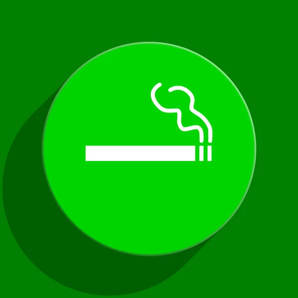 Icône plate vert cigarette — Photo