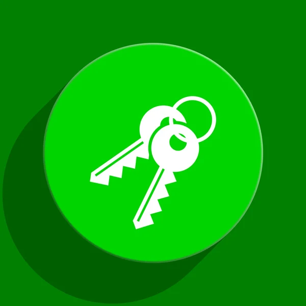 Keys green flat icon — Stock Photo, Image