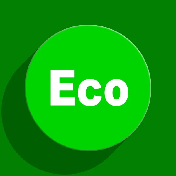 Eco green flat icon — Stock Photo, Image