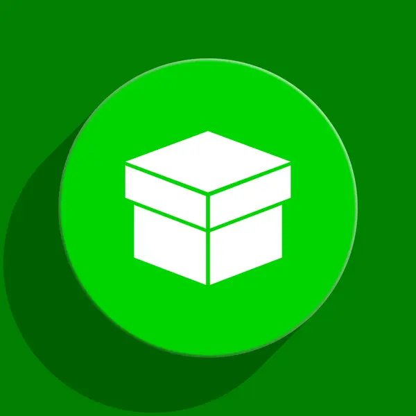 Cuadro icono plano verde — Foto de Stock