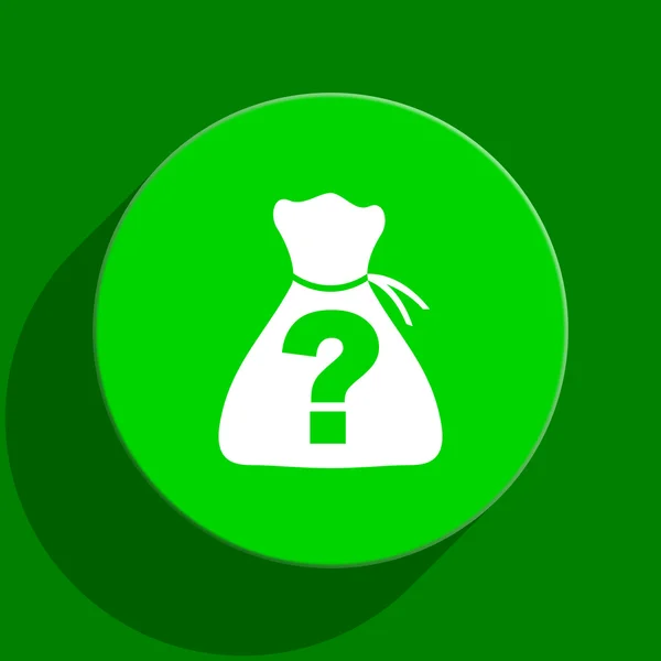 Riddle green flat icon — Stock Photo, Image