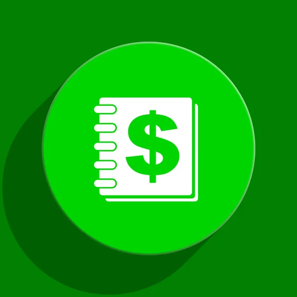 Para yeşil düz simgesi — Stok fotoğraf
