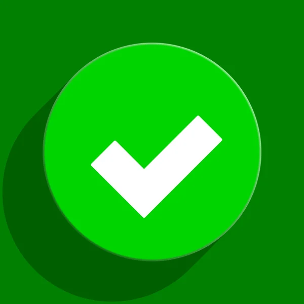 Принять зеленую плоскую икону — стоковое фото