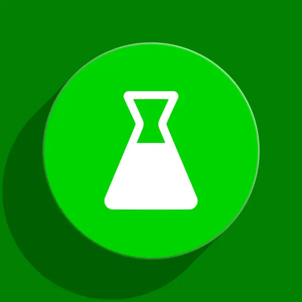Laboratorio icono plano verde —  Fotos de Stock