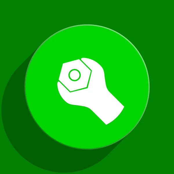Herramientas icono plano verde — Foto de Stock