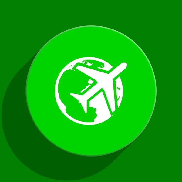 Resa grön platta ikon — Stockfoto