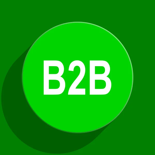 B2b зеленая плоская иконка — стоковое фото