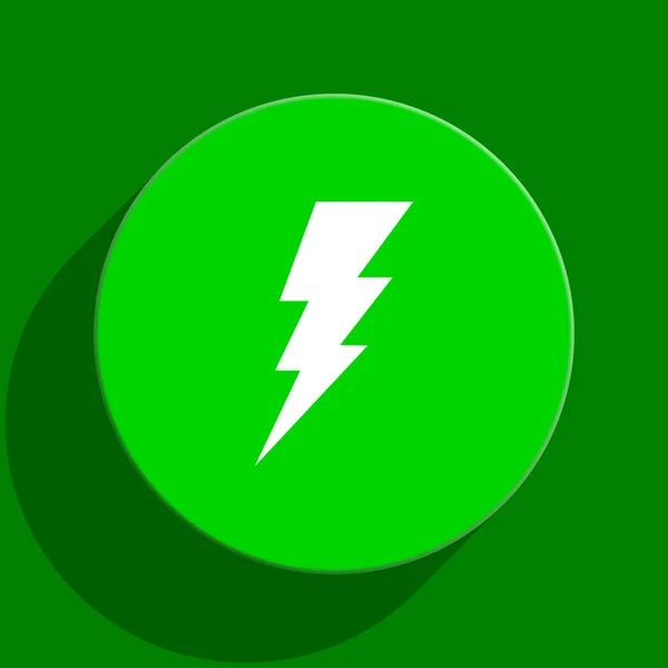 Zelený plochý ikonu — Stock fotografie