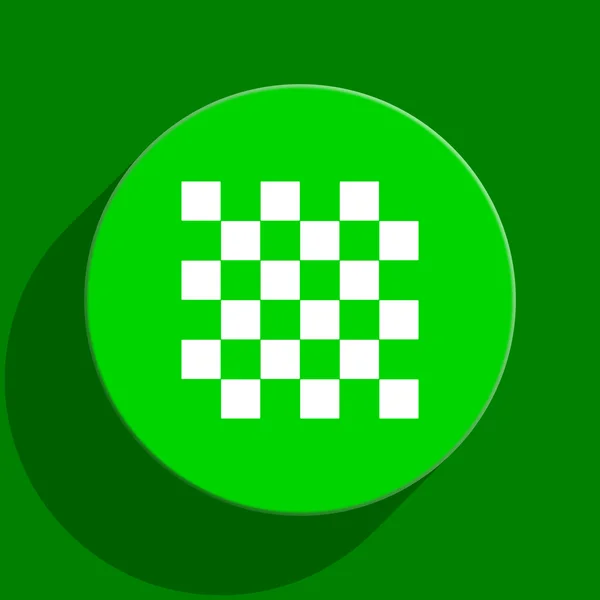 Ajedrez icono plano verde — Foto de Stock