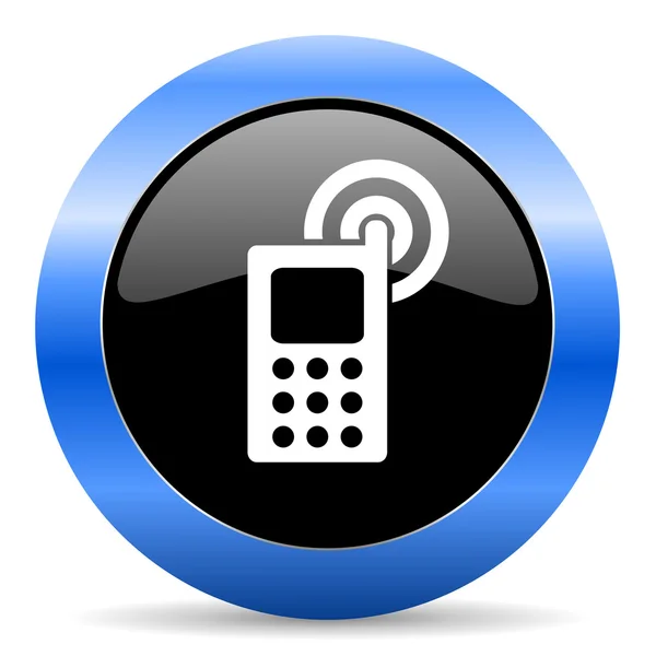 Phone blue glossy icon — Stock Photo, Image