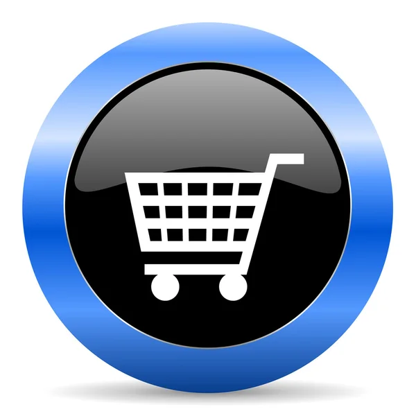 Cart blue glossy icon — Stock Photo, Image