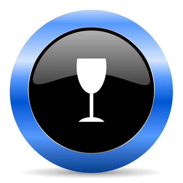 Alkohol kék fényes ikon — Stock Fotó