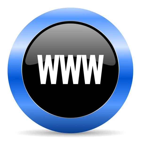 Www blue glossy icon — Stock Photo, Image