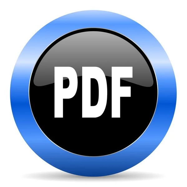 Pdf icono brillante azul —  Fotos de Stock