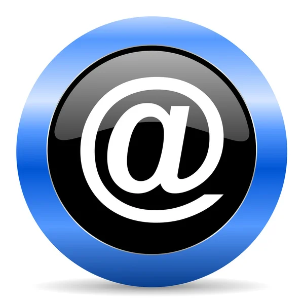 Email bleu icône brillante — Photo