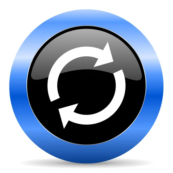 Reload blue glossy icon — стоковое фото