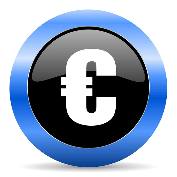 Euro blue glossy icon — Stock Photo, Image