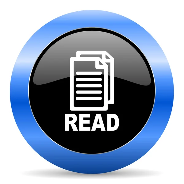 Read blue glossy icon — Stock Photo, Image